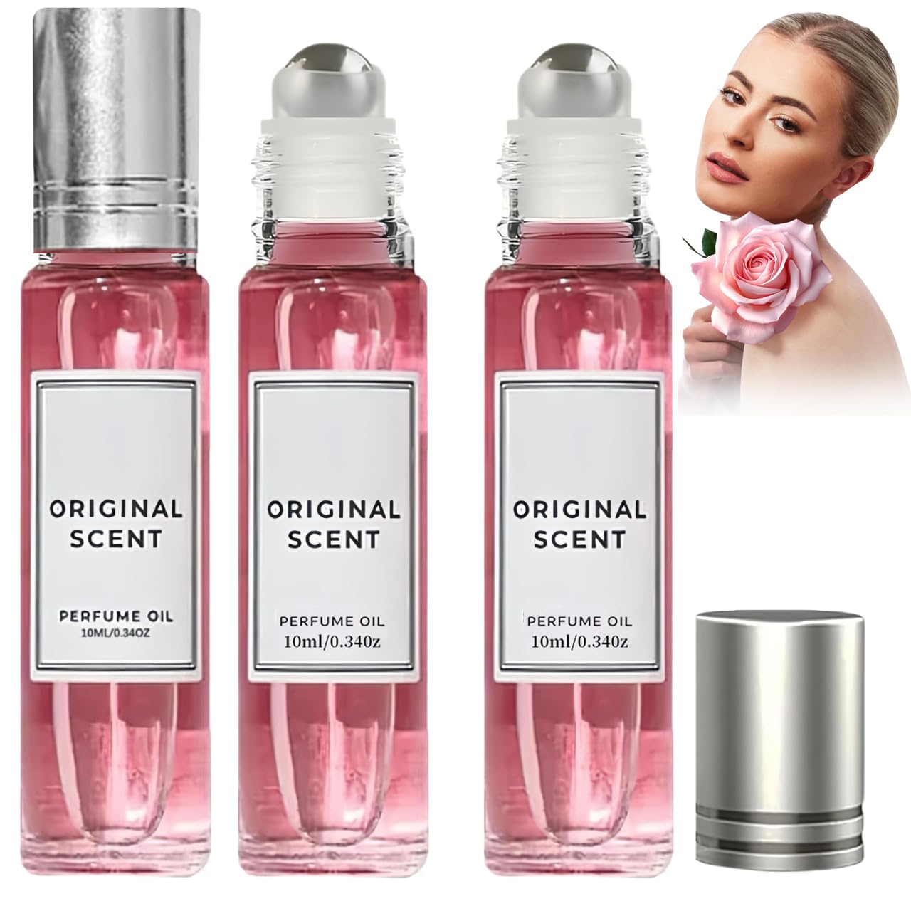 AUJ 3Pcs Pheromones Perfumes For Women Enhanced Scents Pheromone Perfume, Venom Flavor, Long Lasting Roll-On Perfume for Women