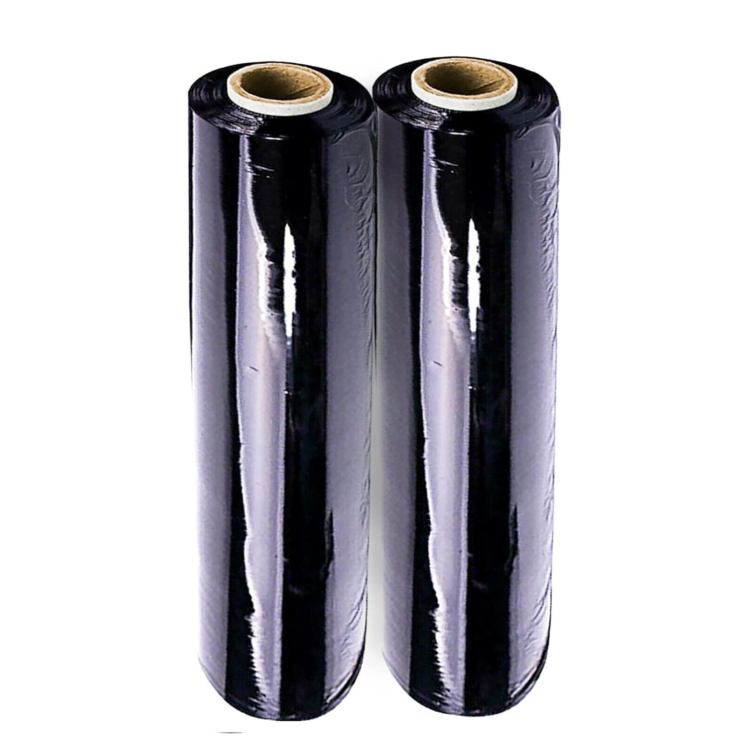PKGE Black 400mm x 250m High Quality Shrink Wraps Heavy Duty Pallet Wrap Stretch Film (1 Roll) (Pack of 2)