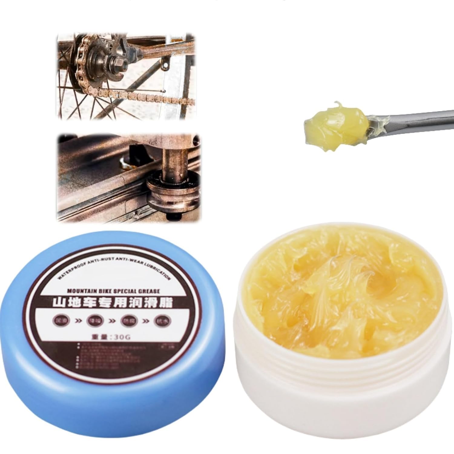 High-Temp Lithium Grease for Bikes - Multi-Purpose Anti-Seize Copper & Silicone, O-Ring, Brake, Assembly & Thread Lubricant