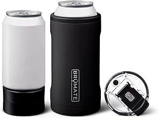 BrüMate Hopsulator Trio 3-in-1 Insulated Can Cooler for 12oz / 16oz Cans + 100% Leak Proof Tumbler with Lid | Insulated for Beer, Soda, and Energy Drinks