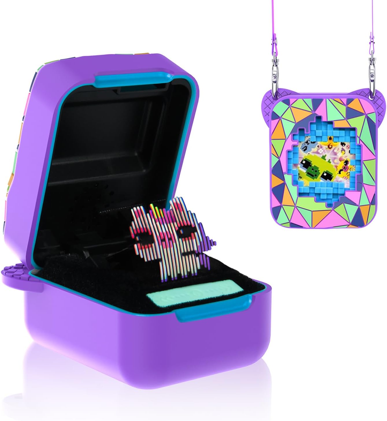 Silicone Case for Bitzee Magicals Digital Pet, Skin Sleeve for Bitzee Magicals Interactive Digital Pet Protective for Girls & Boys with Lanyard (Purple)