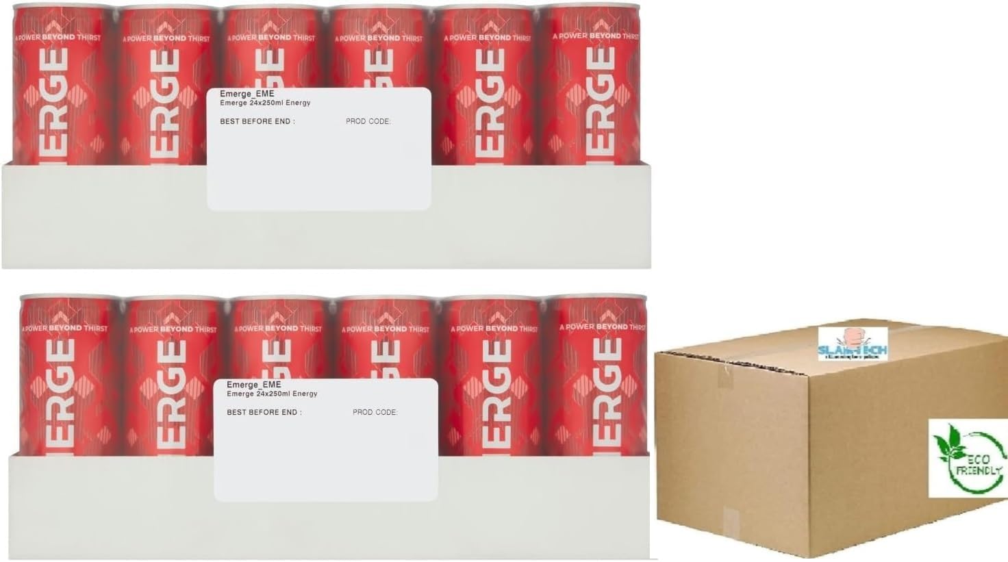 Emerge Energy drink pack 24 x 250 x 2 pack (Total 48 cans) Boxed Slamtech