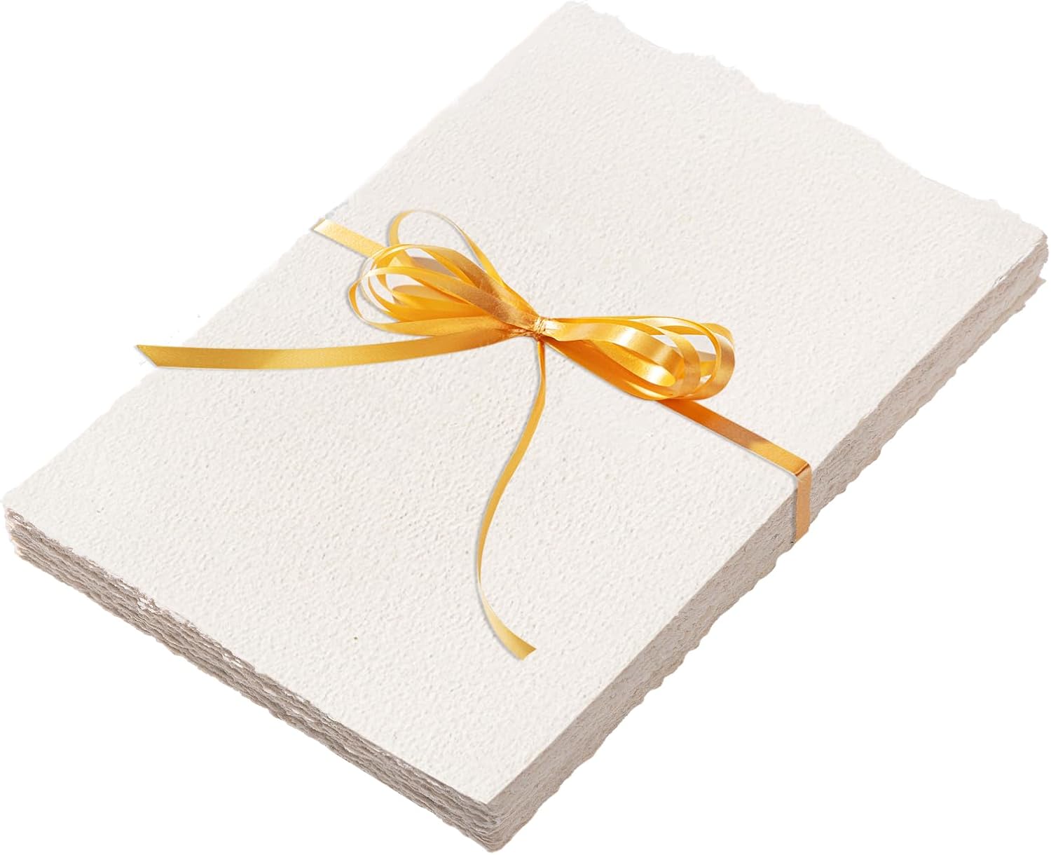 60 Sheets Handmade Paper A5, 160 GSM Watercolour Paper Textured Paper Deckled Edge Papers for Wedding Invitations, Cards, Crafts