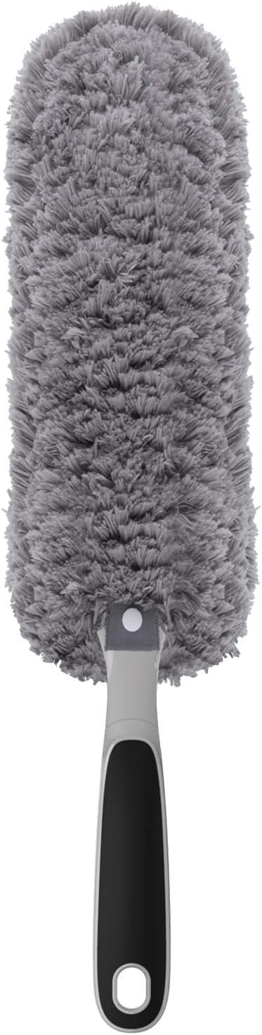 MR.SIGA Lint Free Microfiber Duster, Washable Duster for Household Cleaning Gray