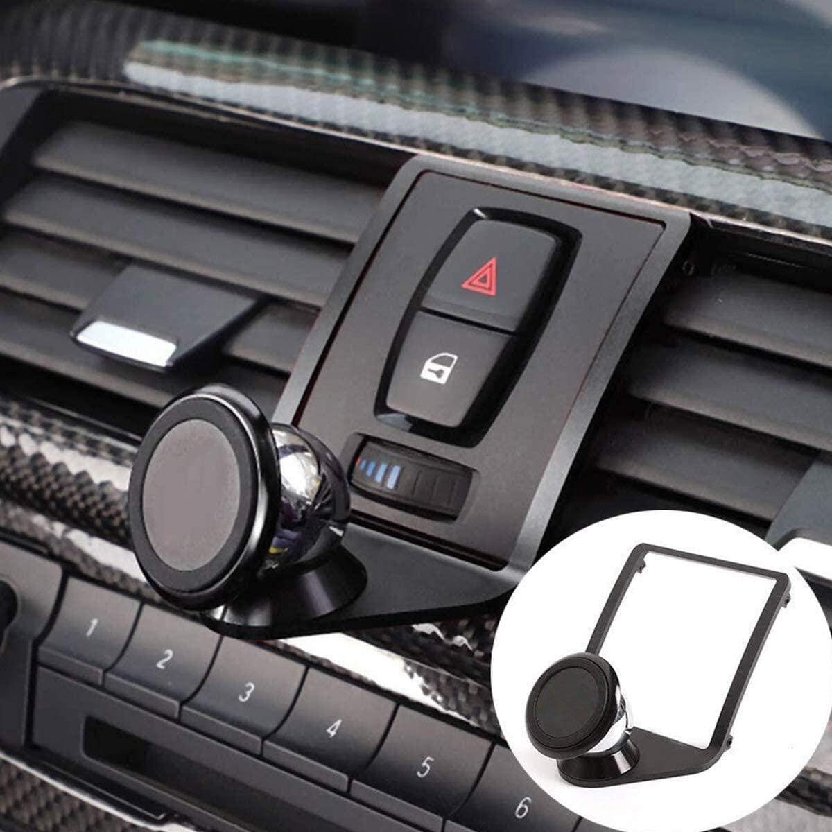 YIWANG 3 Colours Alumium Alloy Mobile Phone Holder Trim For 1 2 3 4 Series GT F22 F23 F30 F31 F34 F32 F33 F34 F35 F36 F80 F82 M4 2013-2019 Car Accessories (Black)