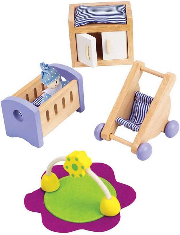 Hape E3459 Baby's Room - Wooden Dolls House Accessories