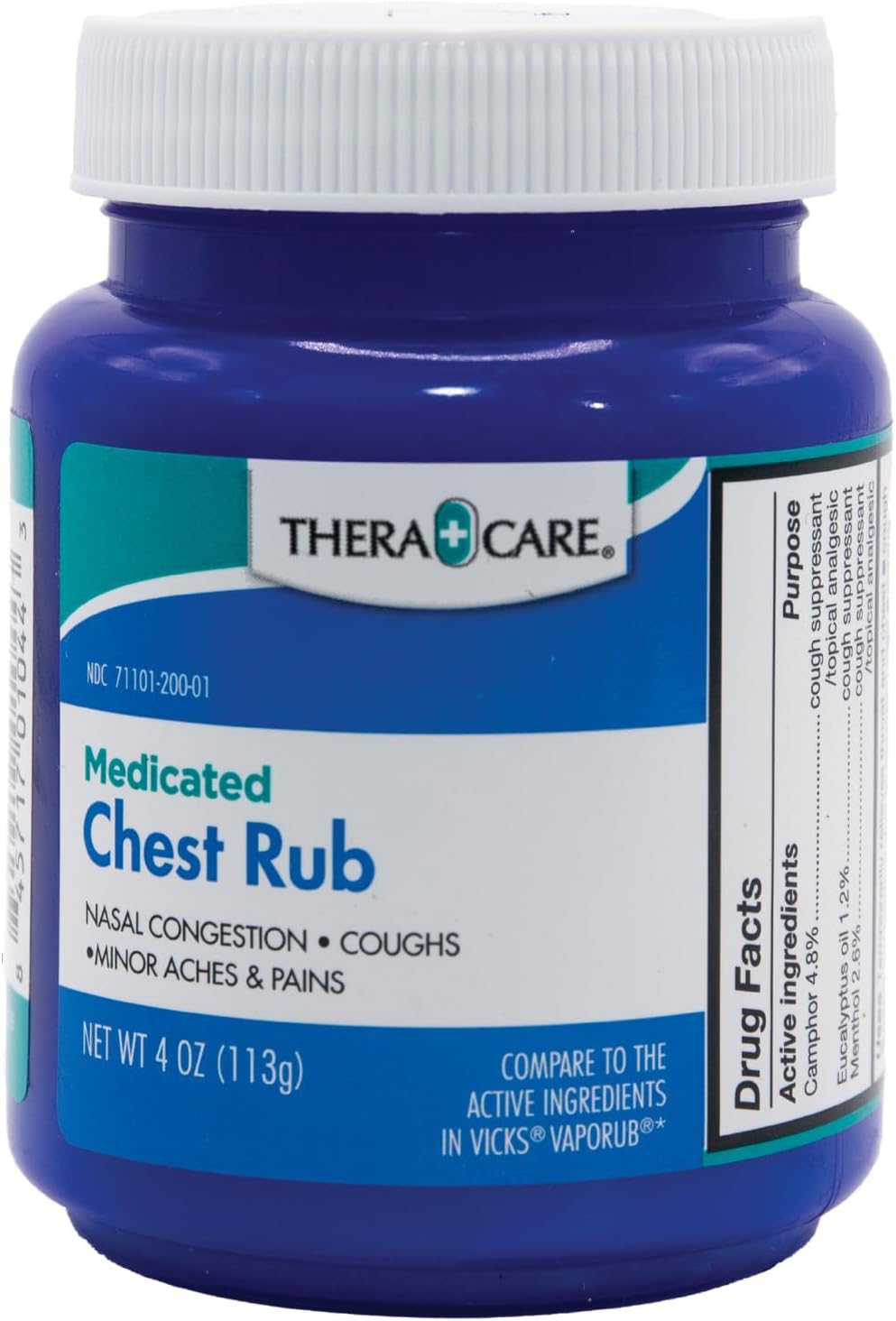 TheraCare Medicated Chest Rub Ointment, 4 oz Jar