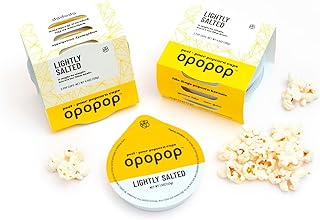 Opopop Microwave Popcorn - Pop Cups Lightly Salted 6-Pack, Non-GMO Gourmet Popcorn Kernels & Popcorn Flavoring, Gluten Free Snacks, Easy to Make and No Mess