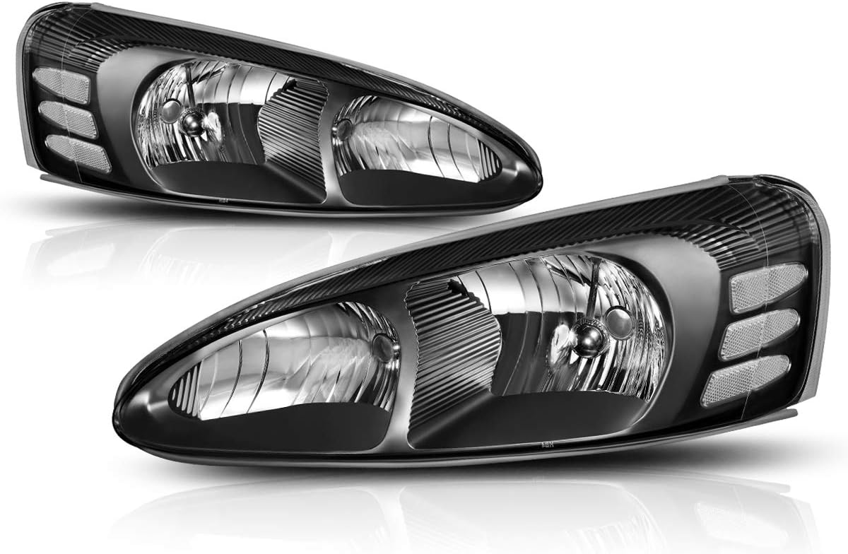 PM PERFORMOTOR Black Housing/Clear Corner Factory Style Headlights Compatible with 04-08 Grand Prix, PMHL-PGPR-0408-OH-BC