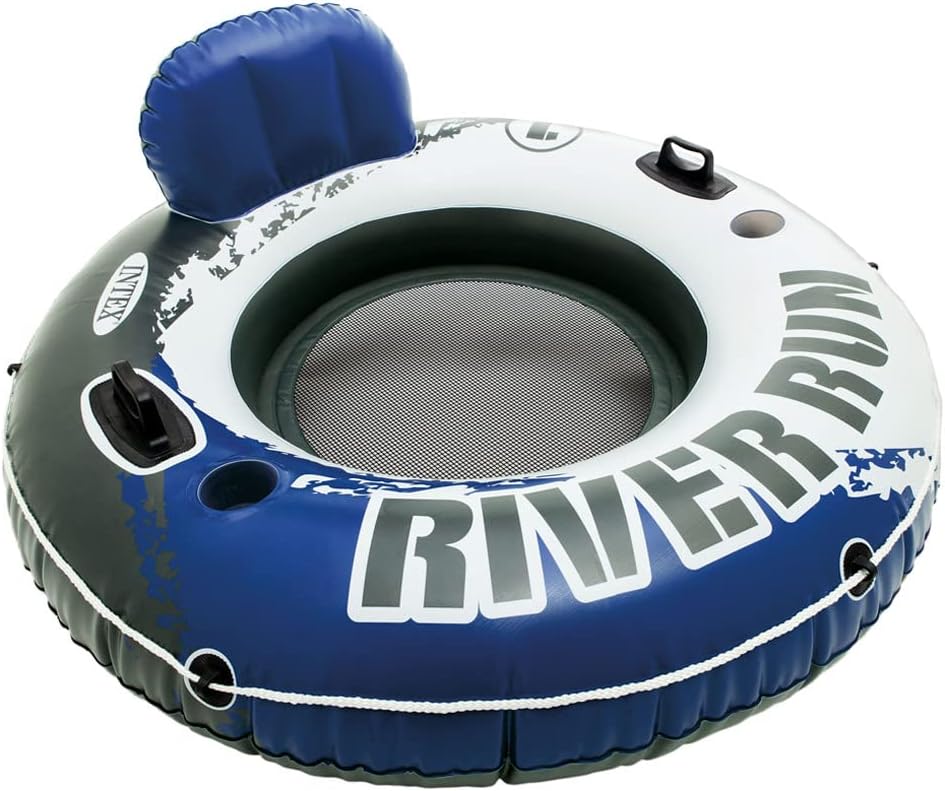 Intex River Run Inflatable Floating Tube Water Raft for Lake River Pool