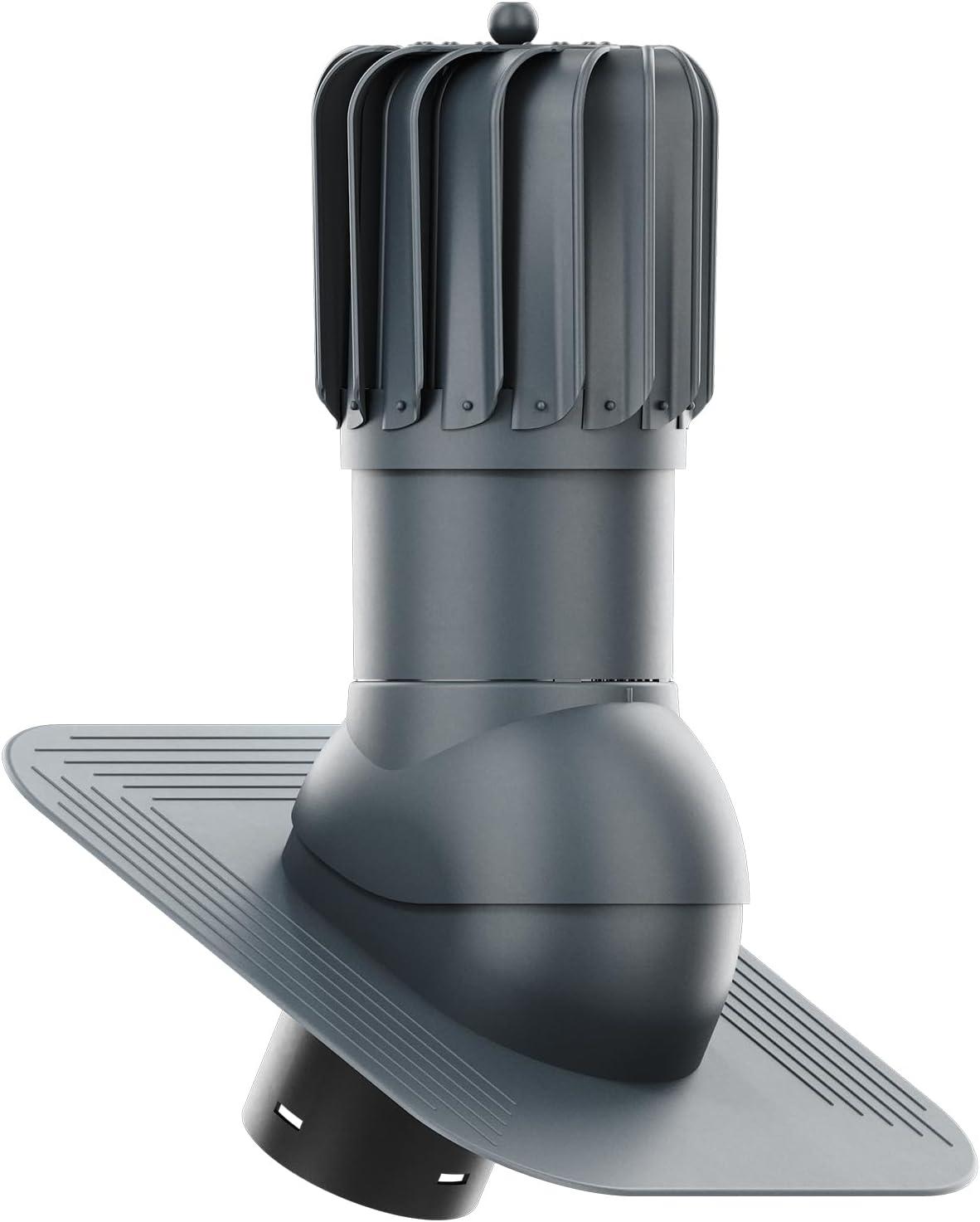 ROOFIVENT IVENT ROTO Roof Turbine Roof Vent 6" Oblong Head Shape Shingle Slate Or Shake Roof Type Graphite