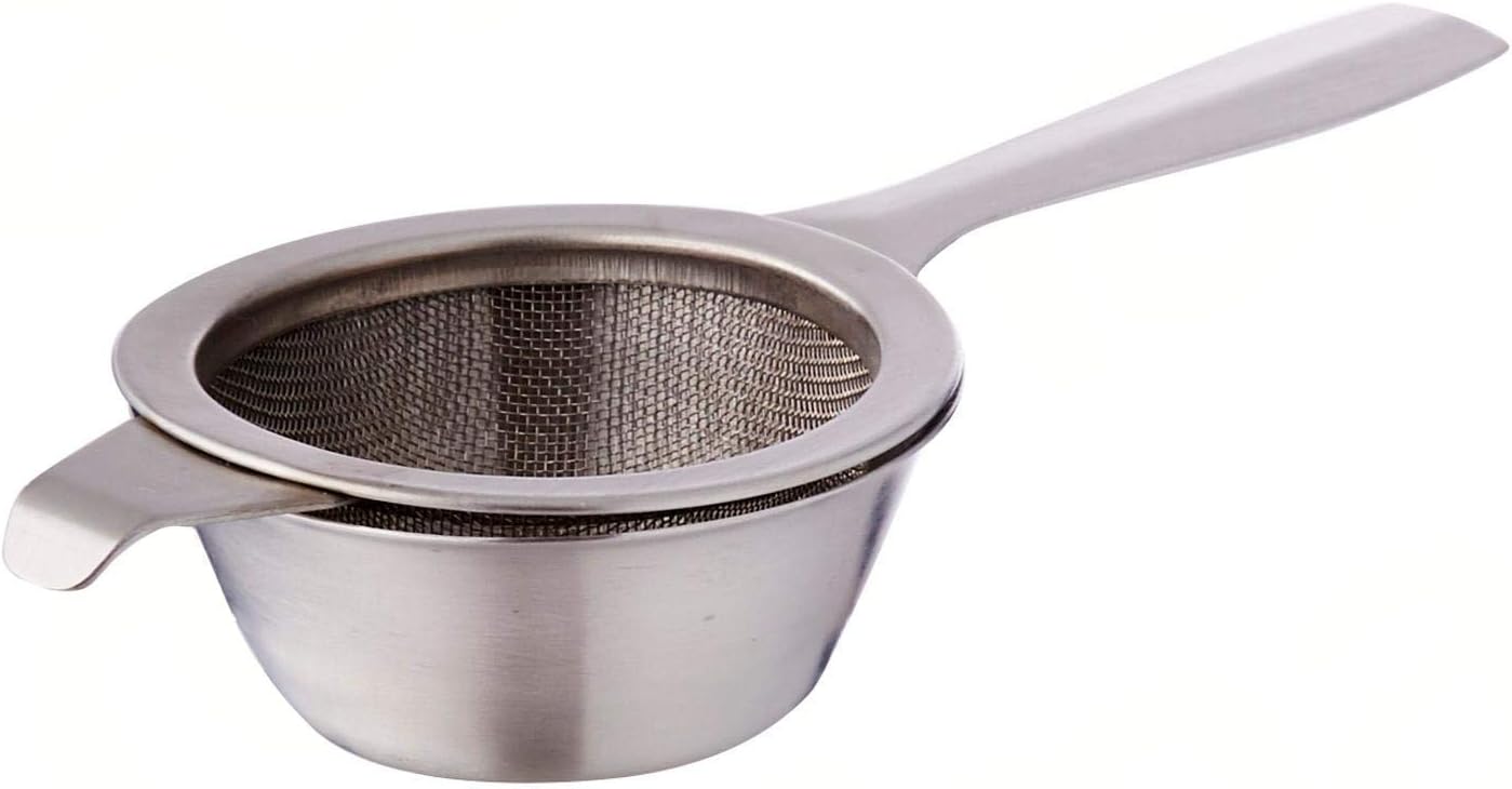 Sunnex 11109 S/ST Tea Strainer and Bowl, 2" Wide x 5 1/2" Long, Pack of 1 (Packaging May Vary)