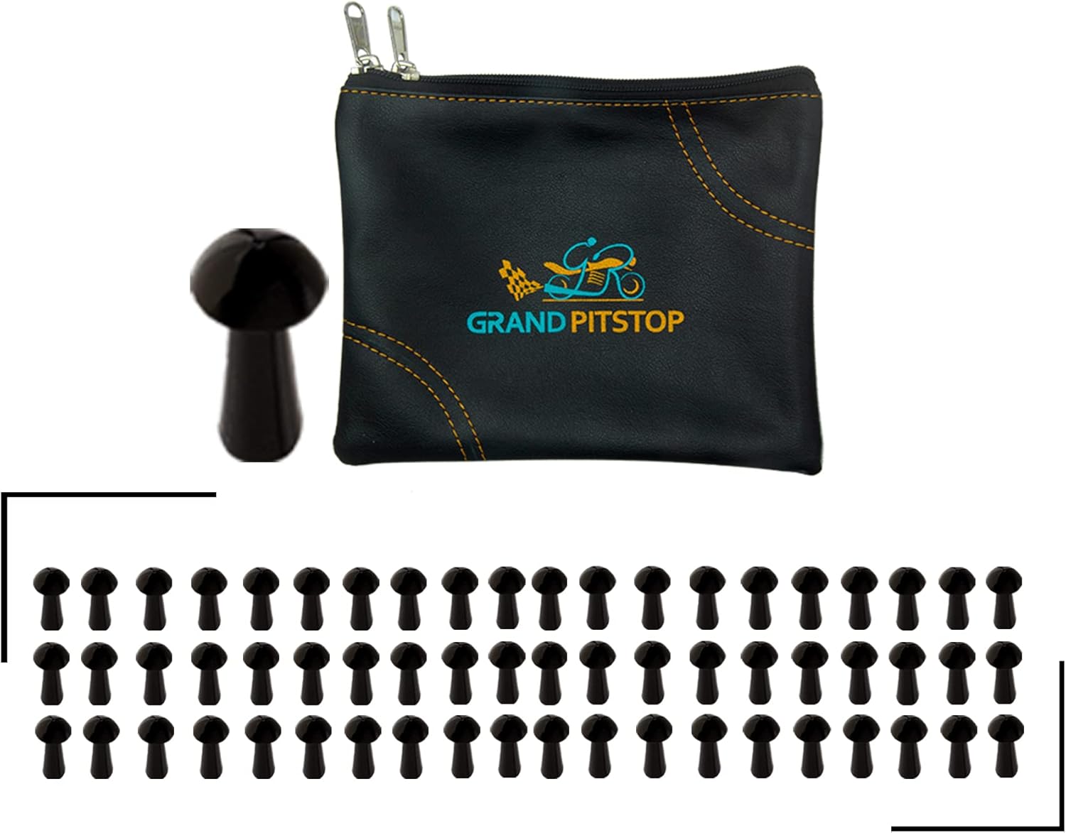 GRAND PITSTOP Replacement Mushroom Plugs for tubeless Tire Puncture Repair kit - for Cars, Motorcycles- Spare Plugs (60 Plugs)