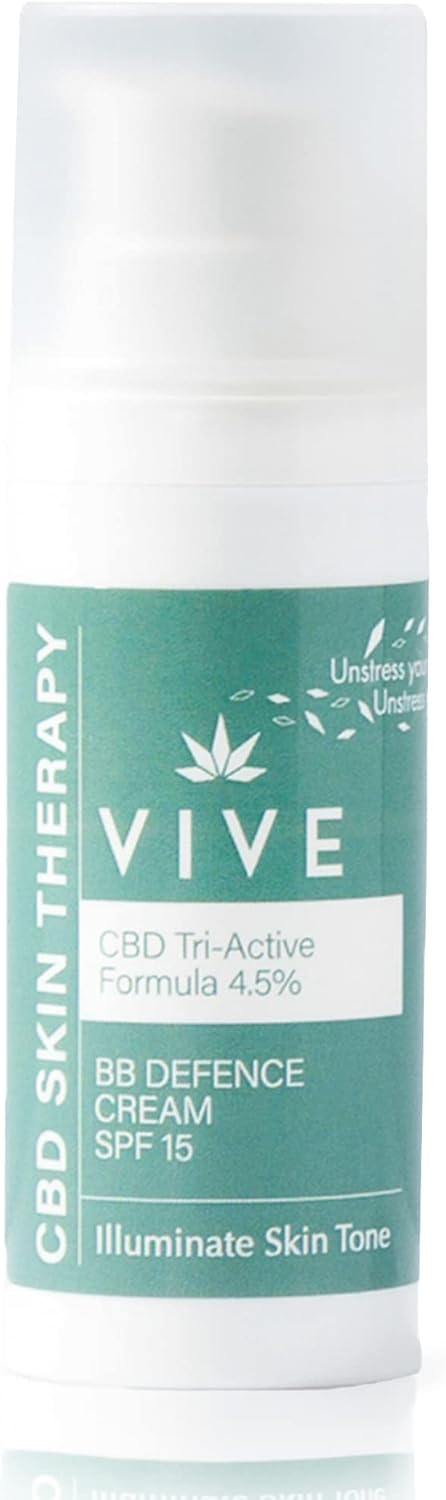 VIVE Menopause Perimenopause SkinCare - Defence BB Cream - 50ml Airless Pump - Blemish Treatment Face - Skin Illuminator - Healthy Skin - For Mature Skin - Face Dry Skin