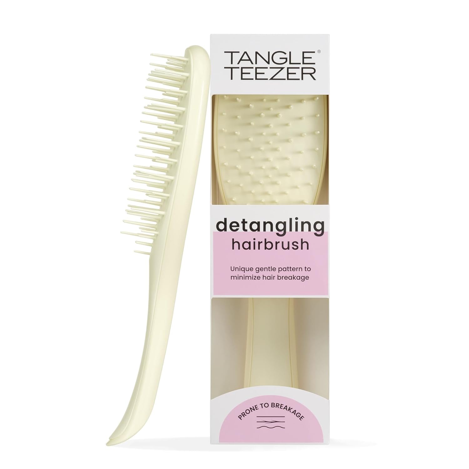 Tangle Teezer Extra Gentle Detangler Hair Brush, with Fewer Bristles for Gentle & Effective Detangling to Minimize Hair Loss & Breakage, Chamomile Yellow