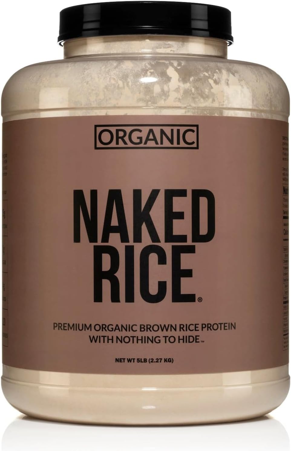 NAKED Rice - Organic Brown Rice Protein Powder - Vegan Protein Powder - 5Lb Bulk, Gmo Free, Gluten Free & Soy Free. Plant-Based Protein, No Artificial Ingredients - 76 Servings