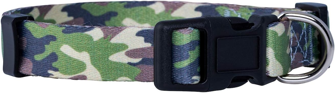 Native Pup Camo Dog Collar (Medium, Green)