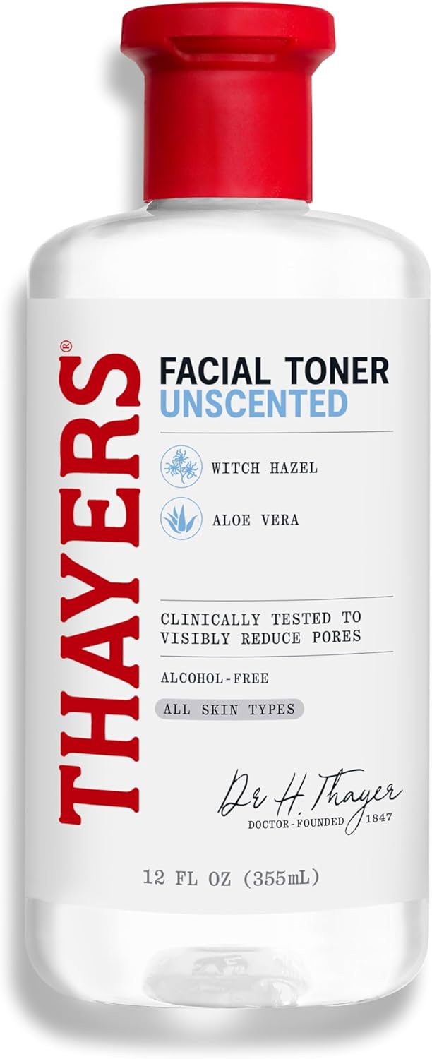Thayers Witch Hazel Facial Gentle Unscented Toner Lotion with Organic Aloe Vera, 355ml