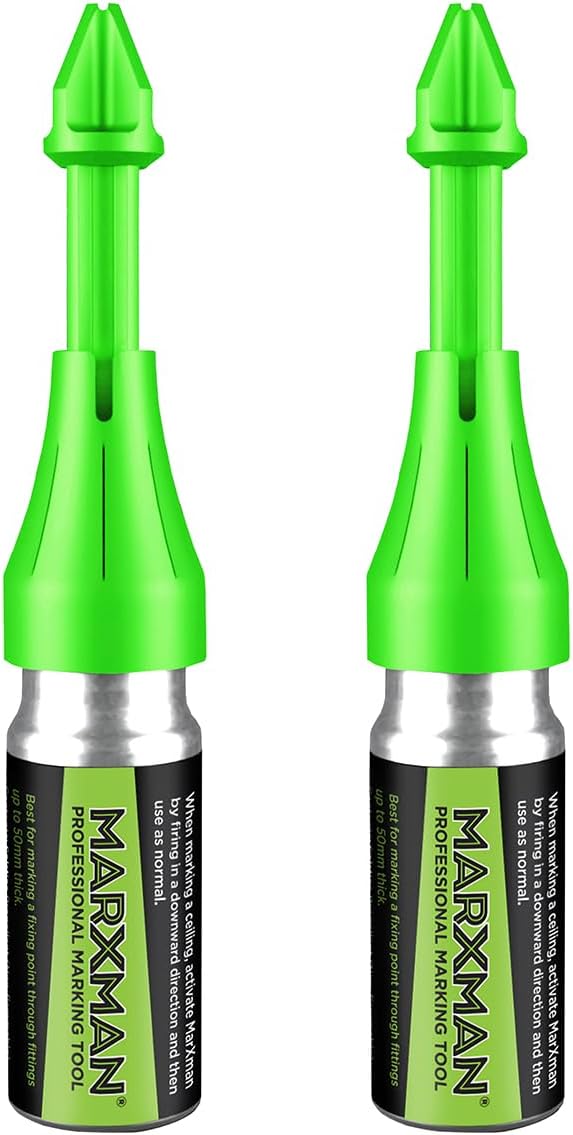 Charles Bentley Twin pack Marxman chalk NON-Permanent DIY Marking tool pen