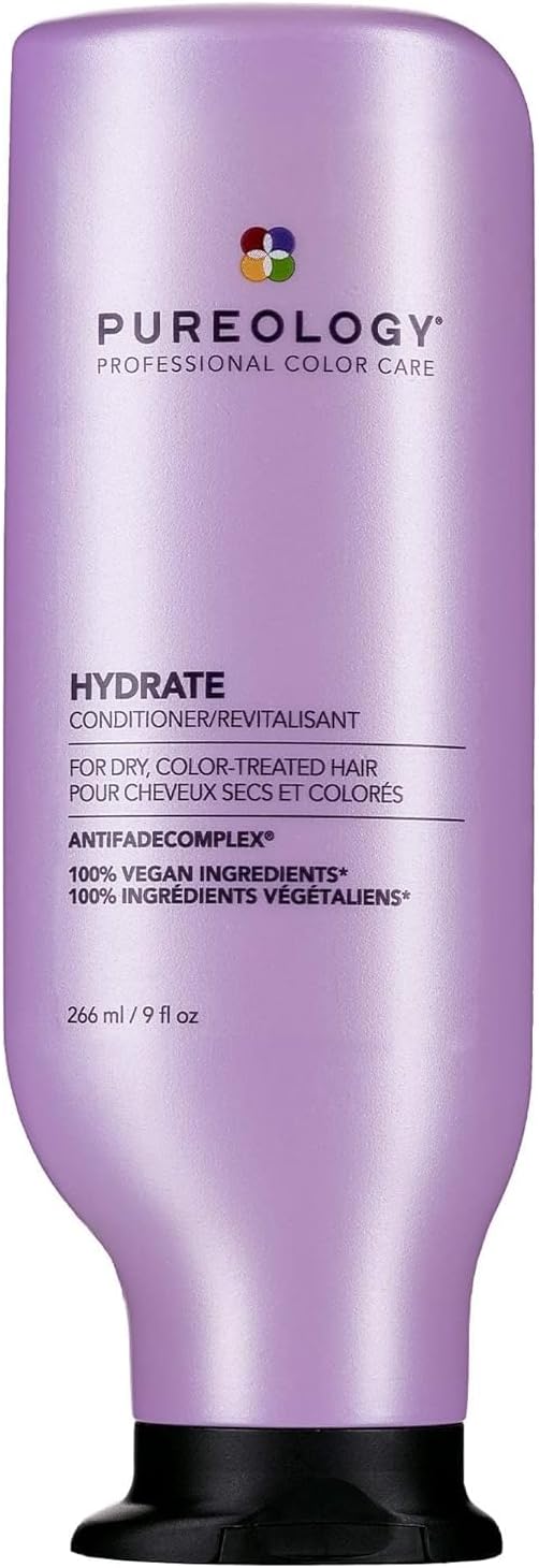 Pureology Hydrate, Moisturising Conditioner, For Medium to Thick Dry, Colour Treated Hair, Vegan Formulas, Sulphate Free for a Gentle Cleanse