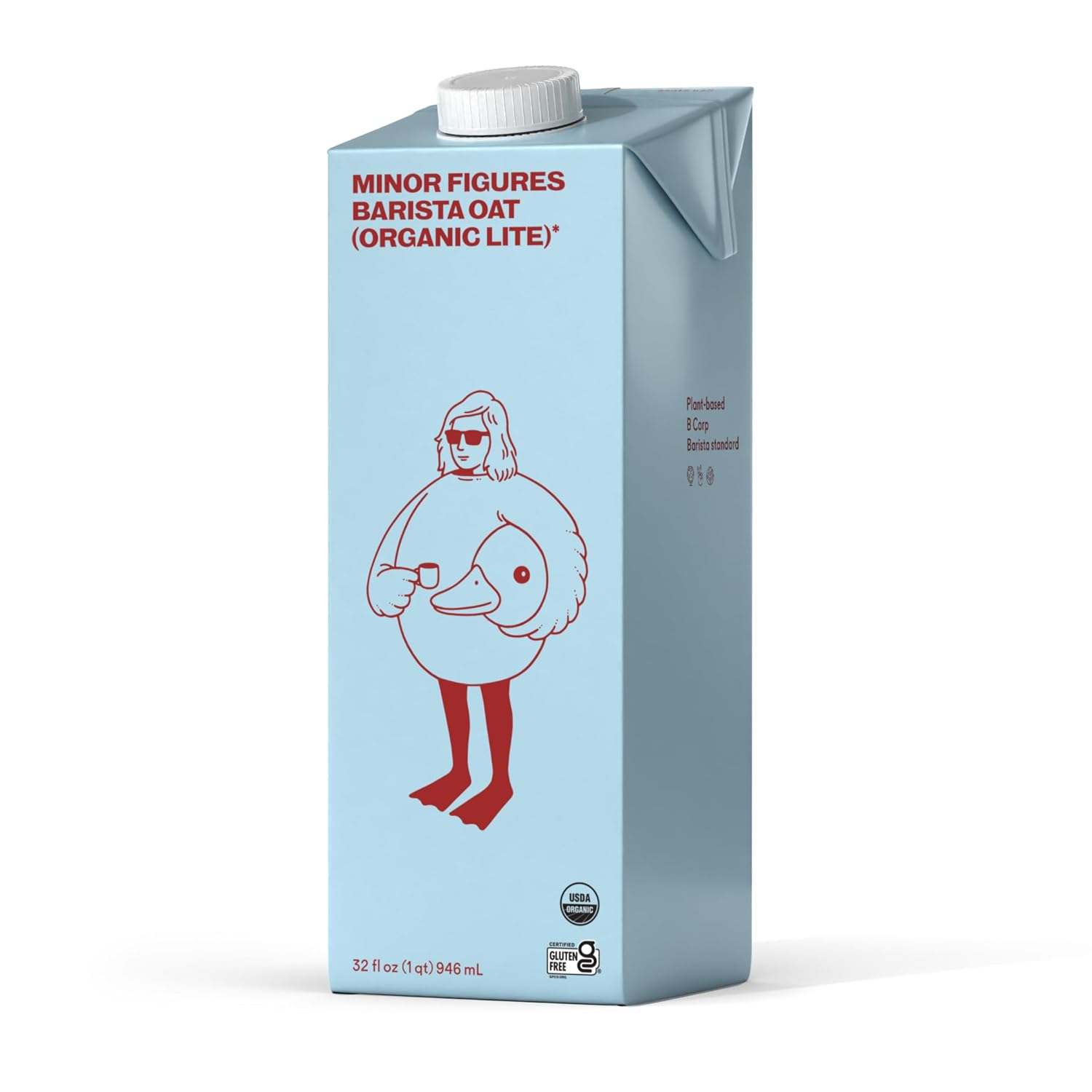 Minor Figures - Light Oat Milk, Barista Quality, 32 Fl oz, Dairy Free & Vegan, No Added Sugar, Long Shelf Life, 1pack