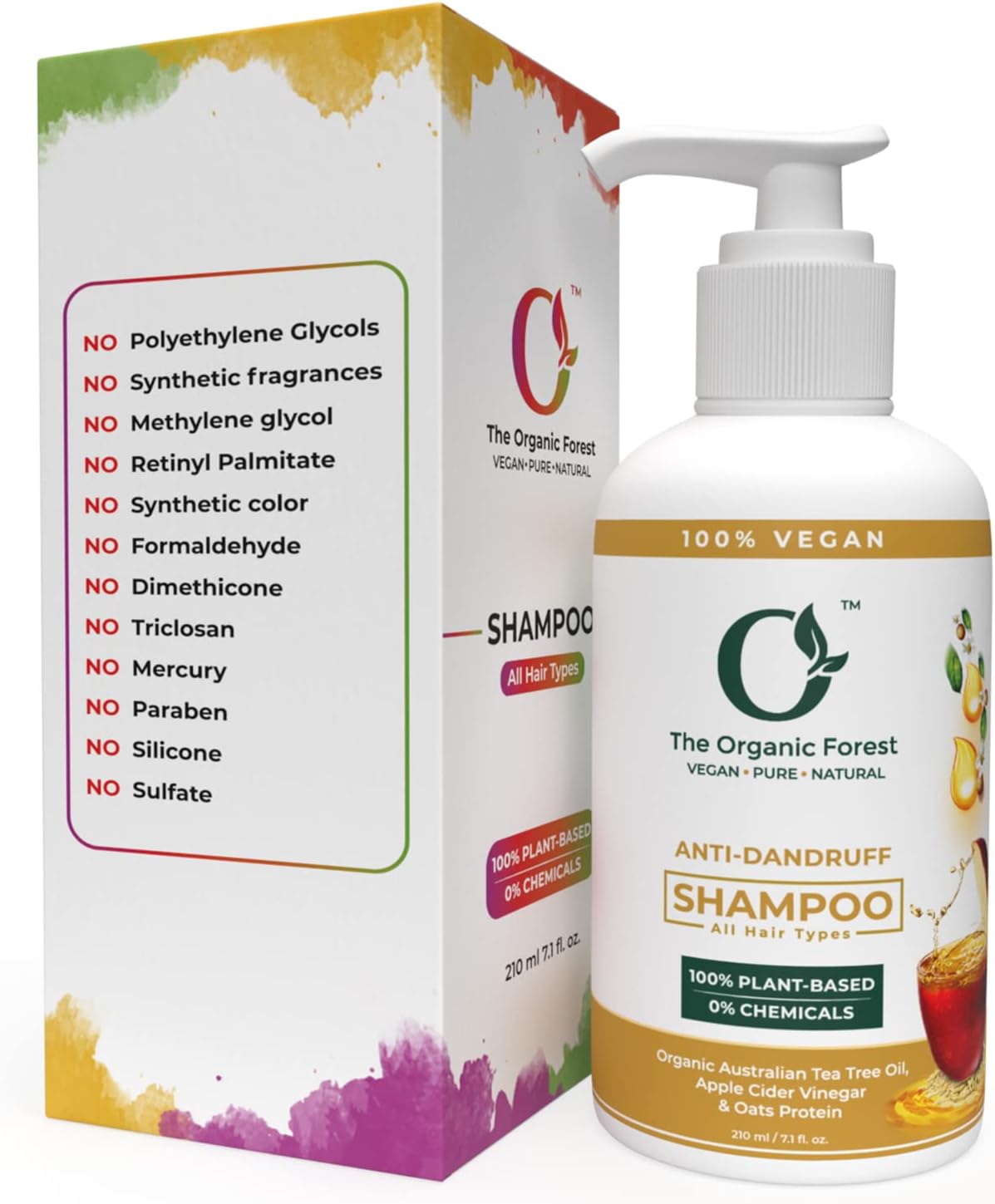 Anti Dandruff Shampoo for Dry Scalp | Suitable for Dry Flaky and Itchy Scalp Shampoo | Natural & Chemical Free | Sulfate Free Hair Shampoo