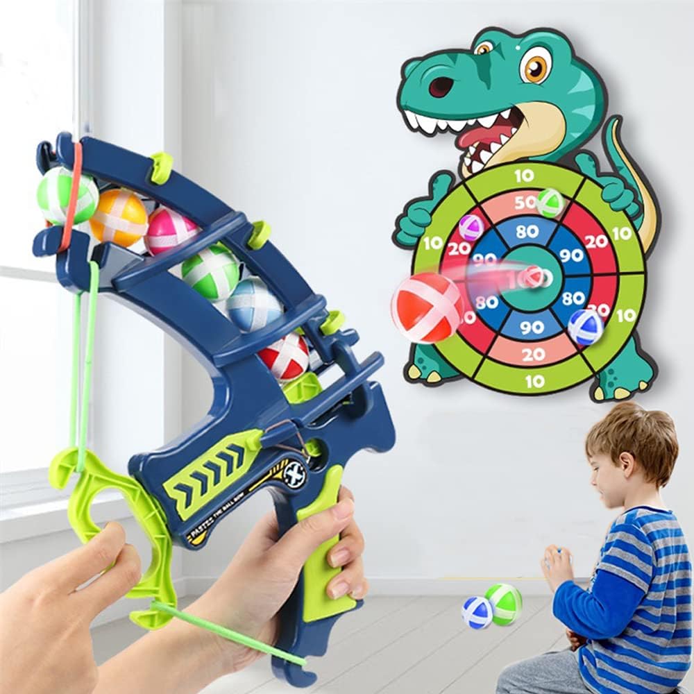 Dinosaur Dart Board Toy Set with 12 Sticky Balls, Indoor/Outdoor Archery Game for Kids, Party Target Shooting Toys, Birthday Gifts for Boys & Girls