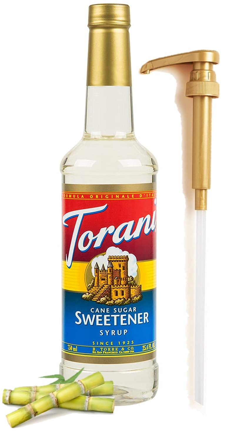 Cane Sugar Syrup for Coffee 25.4 Ounces Coffee Flavoring for Drinks with Fresh Finest Coffee Syrup Pump