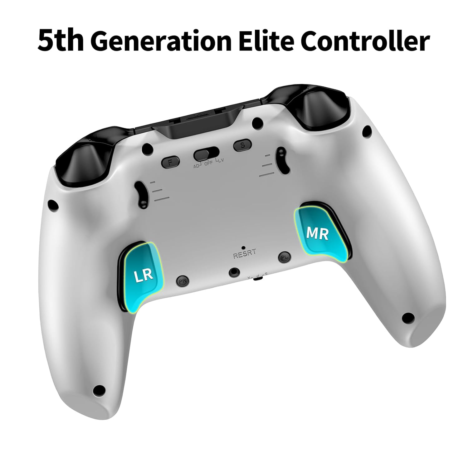 NBCP Wireless PS4 Controller for PS4/Slim/Pro/PC – Elite Gamepad with Macro Back Buttons, Turbo Mode, Dual Vibration, Hall Triggers, Touchpad, 6-Axis Gyro, USB-C, Audio Jack