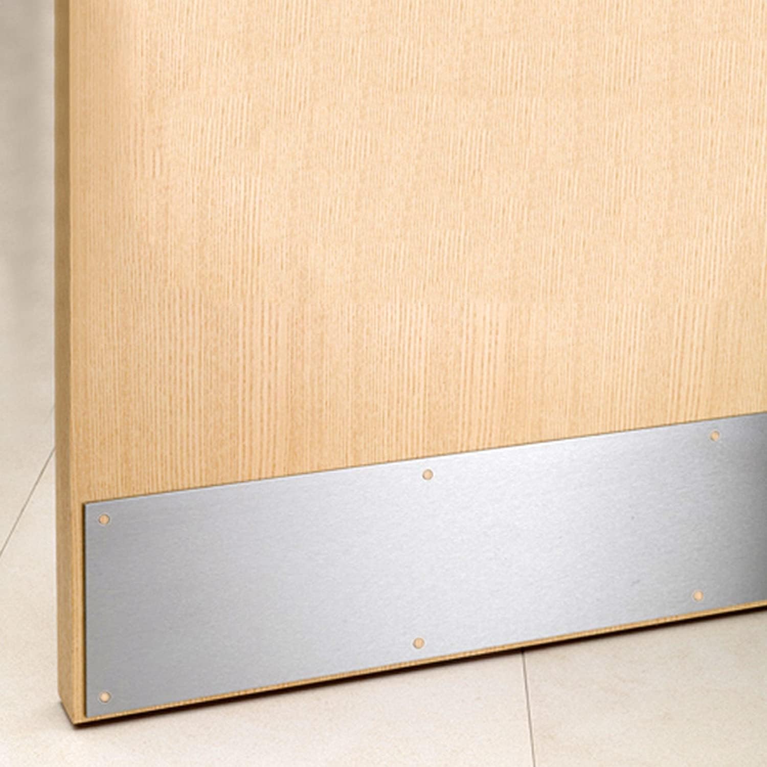 Dzina Kick Plate Satin Stainless Steel Finish Door Protection Includes Screws (750mm x 150mm)