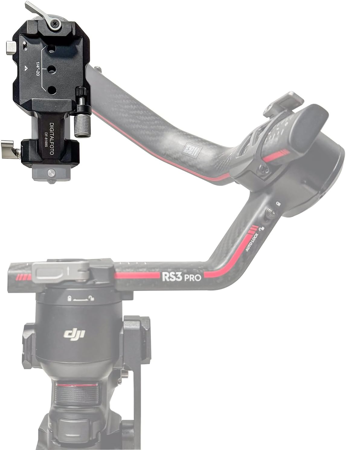 RS3 Portrait Mount, Upgraded DF DIGITALFOTO 2nd Generation Gimbal Vertical Camera Mount, Compatible with DJI RONIN RS2/RS3/RS3Pro, for Social Media Shoots (IG, YouTube Shorts, Reels etc.)