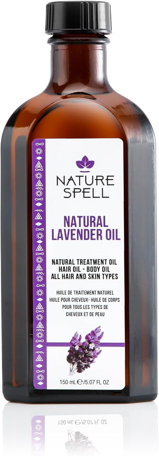 Nature Spell Lavender Oil for Hair & Skin 150ml – Hair Oil for Dandruff and Itchy Scalp, Dandruff Scalp Treatment - Body Oil Promote Restful Sleep
