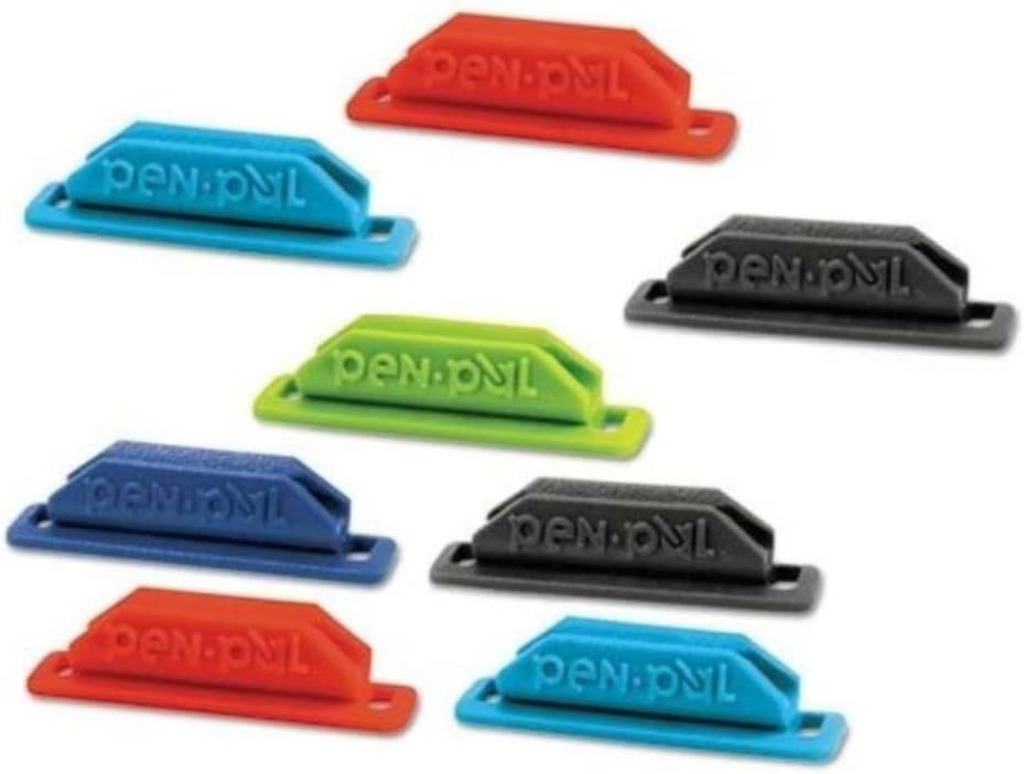 Tops Penpal Rubber Pen/Pencil Holder, 5/8 x 2 5/8 x 5/8 Inches, Assorted , 8 Packs [Includes 8 Holders Only - Picture Show Assortment Of Colors]