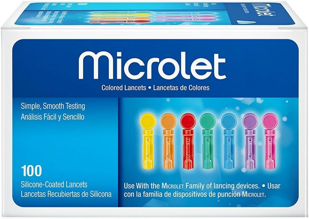 Bayer Microlet Colored Lancets - 100 ct. (Pack of 4)