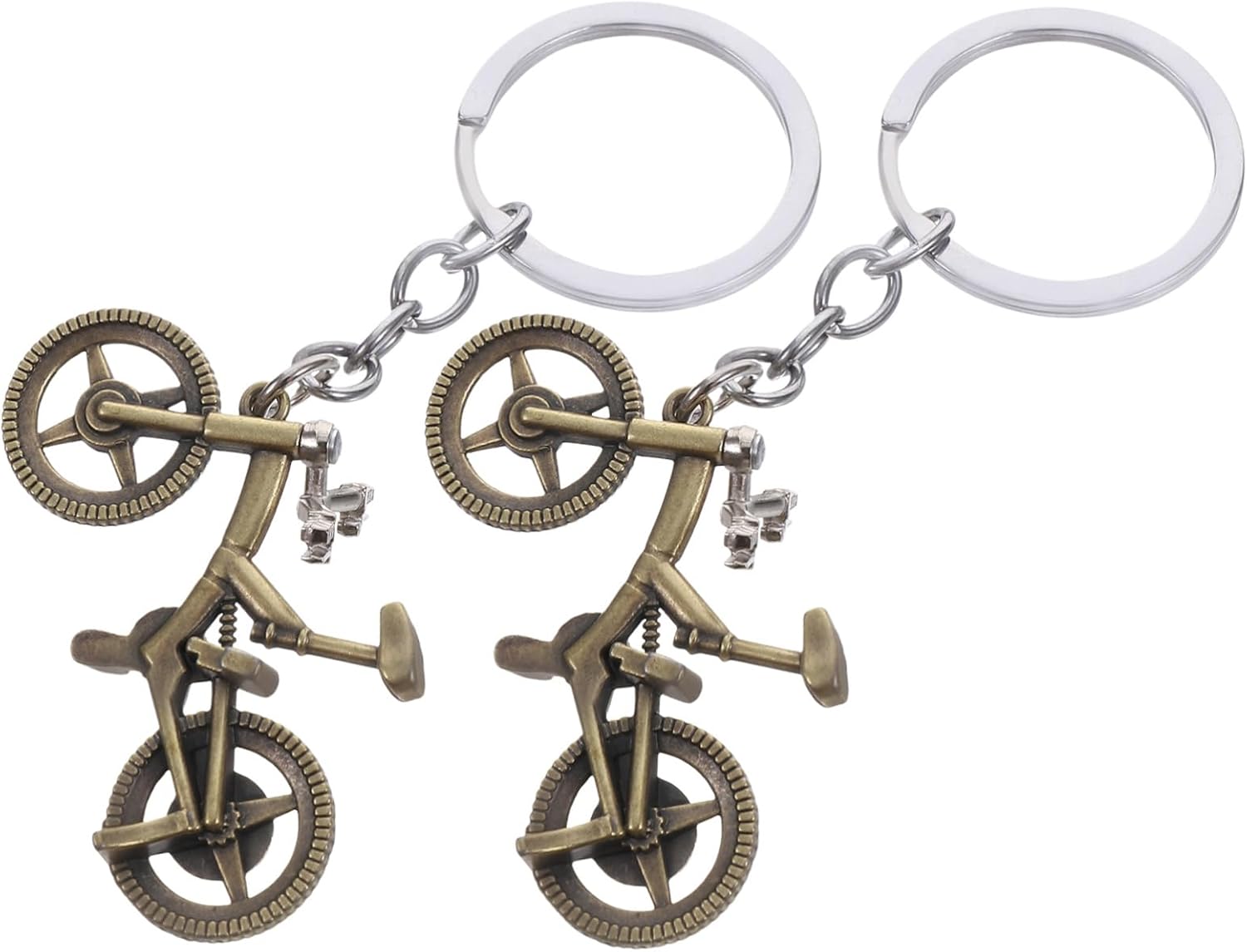 2pcs Keychains Key Fob Bike Decor Key Rings Bag Charms Hanging Bicycle Keychain Keyring Creative Keychain Delicate Key Chain Bicycle Key Chain Miss Sports Metal Pendant