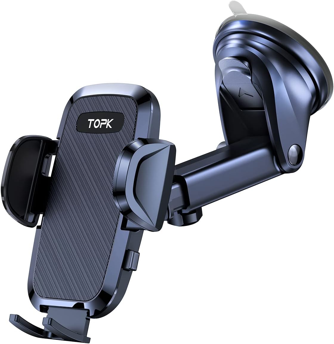 TOPK Car Phone Holder, Phone Holder for Cars Dashboard/Windscreen Adjustable 360° Rotation Upgraded Strong Suction Car Phone Mount for All 4.7 to 6.8 inch Smartphones
