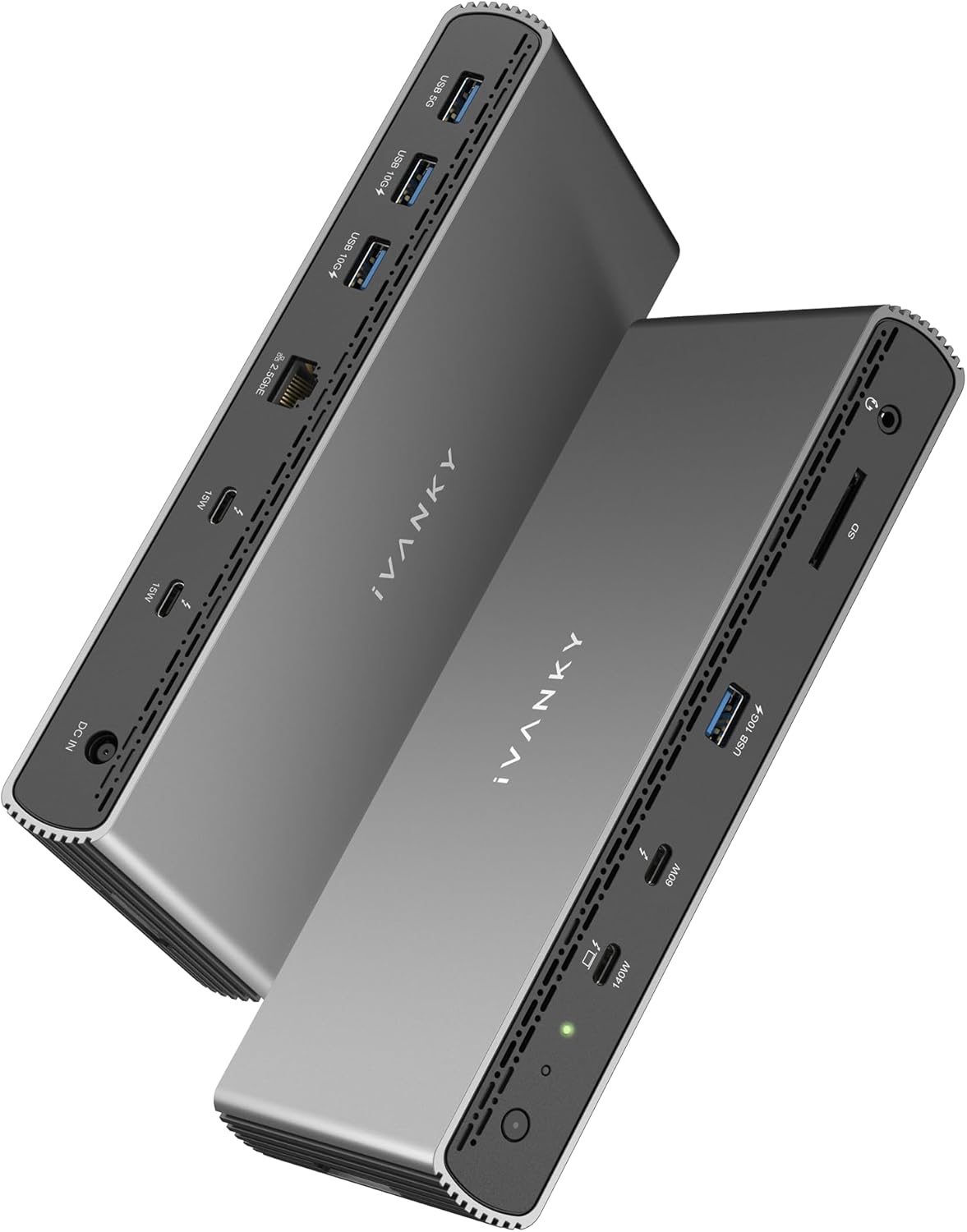 iVANKY Thunderbolt 5 Dock FusionDock Pro 3 Docking Station 11-in-1 Hub Single 8K, Dual 6K@60Hz for MacBook M1/M2/M3/M4 Pro/Max, Triple Display for Windows TB5/4, 180W Power, 120Gbps, 2.5GbE