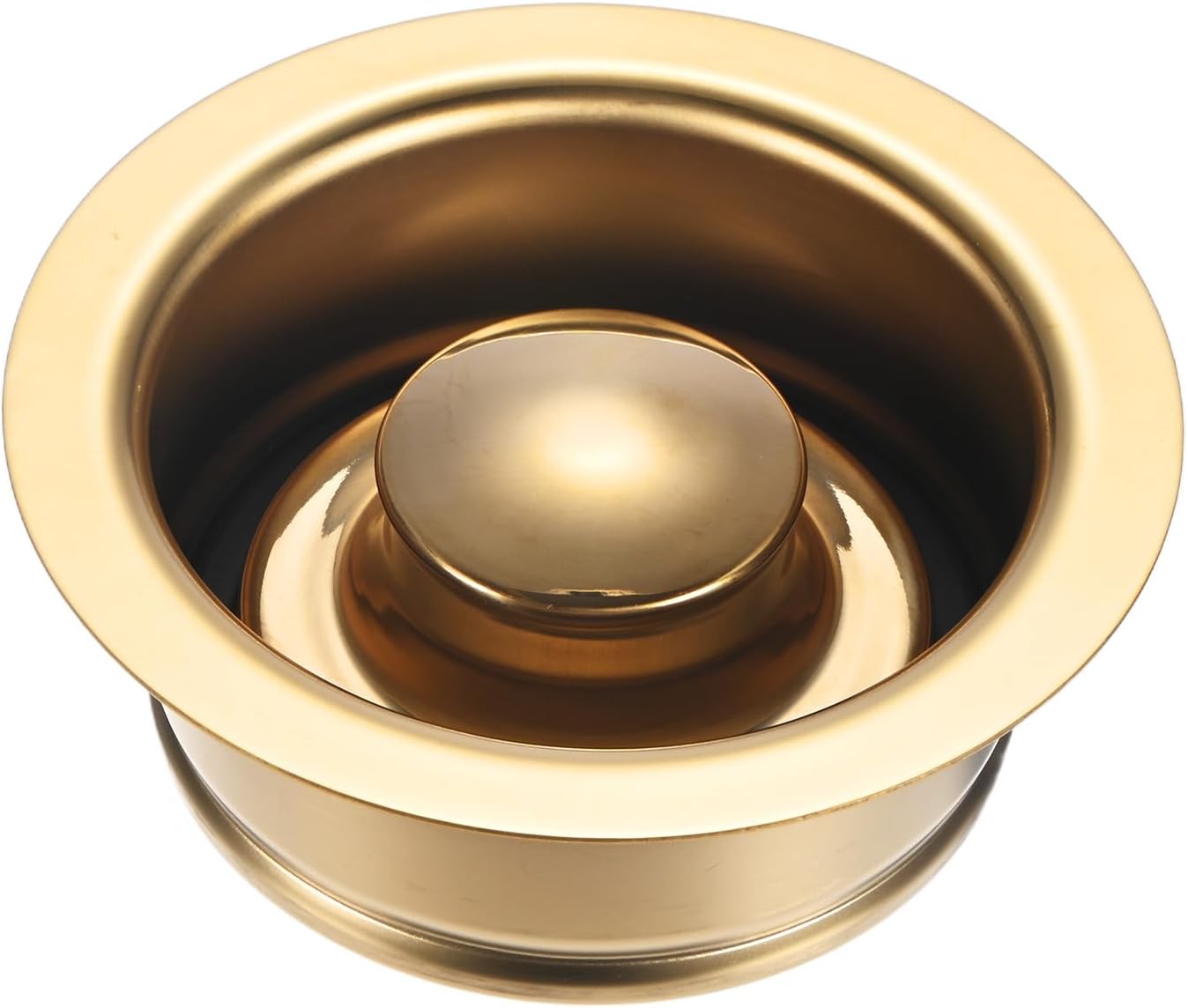 2-Pack Garbage Disposal Sink Flange, Kitchen Sink Replacement Accessories, Garbage Disposal Parts, Universal Flange Fit for 3-1/2 Inch Standard Sink Drain Hole [Gold]