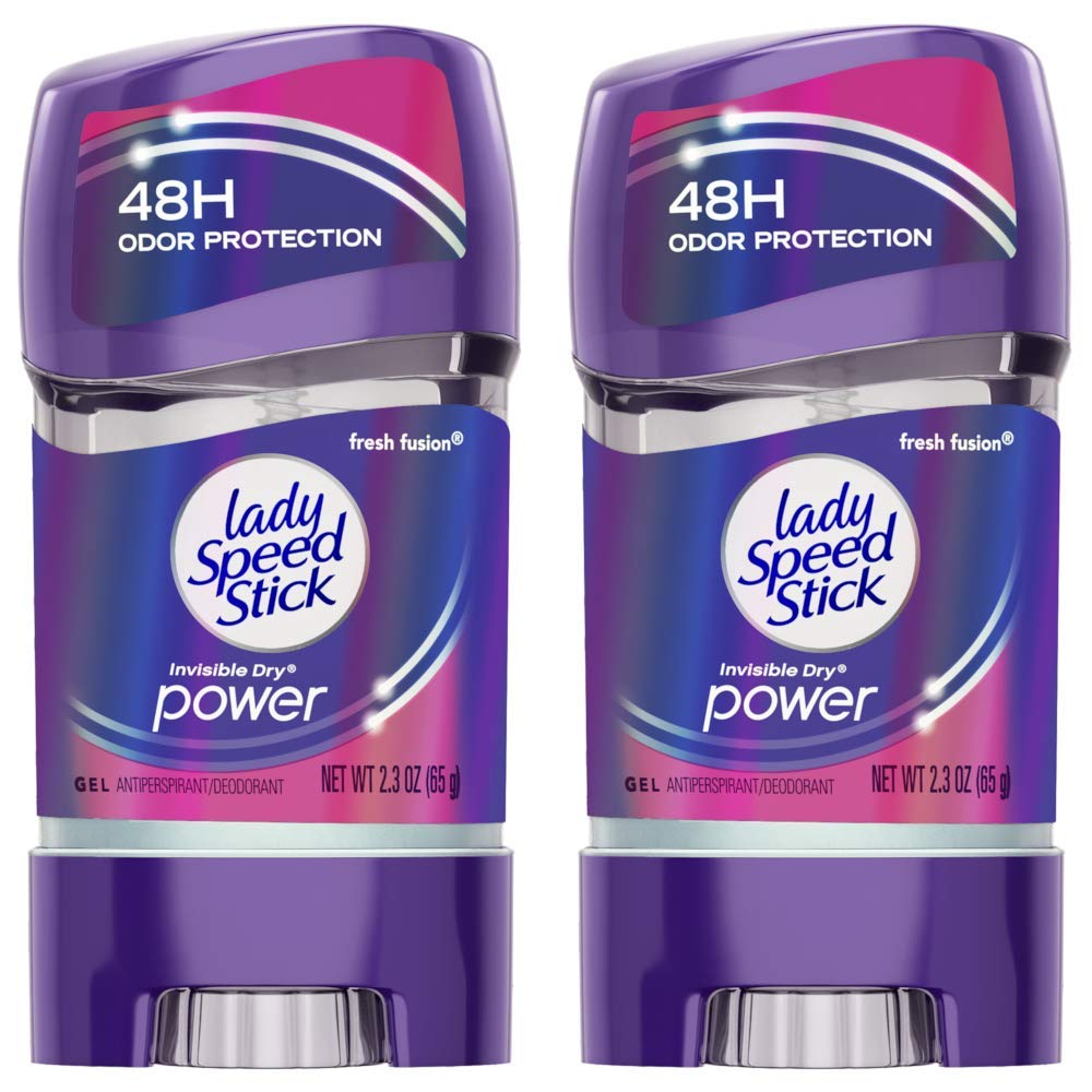 Lady Speed Stick 48HR Antiperspirant Deodorant Gel Fresh Fusion 2.30 oz (Pack of 2)