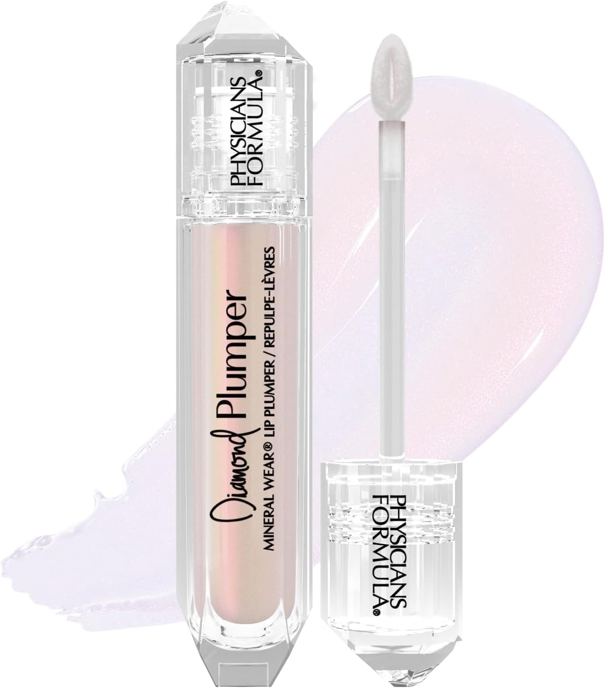 Physician's Formula, Inc., Diamond Plumper, Lip Plumper with Hydrating, Nourishing and Plumping Formula, Lip Gloss with Lustrous Diamond Dust for a Gemstone-like Shine, Light Pink Princess Cut