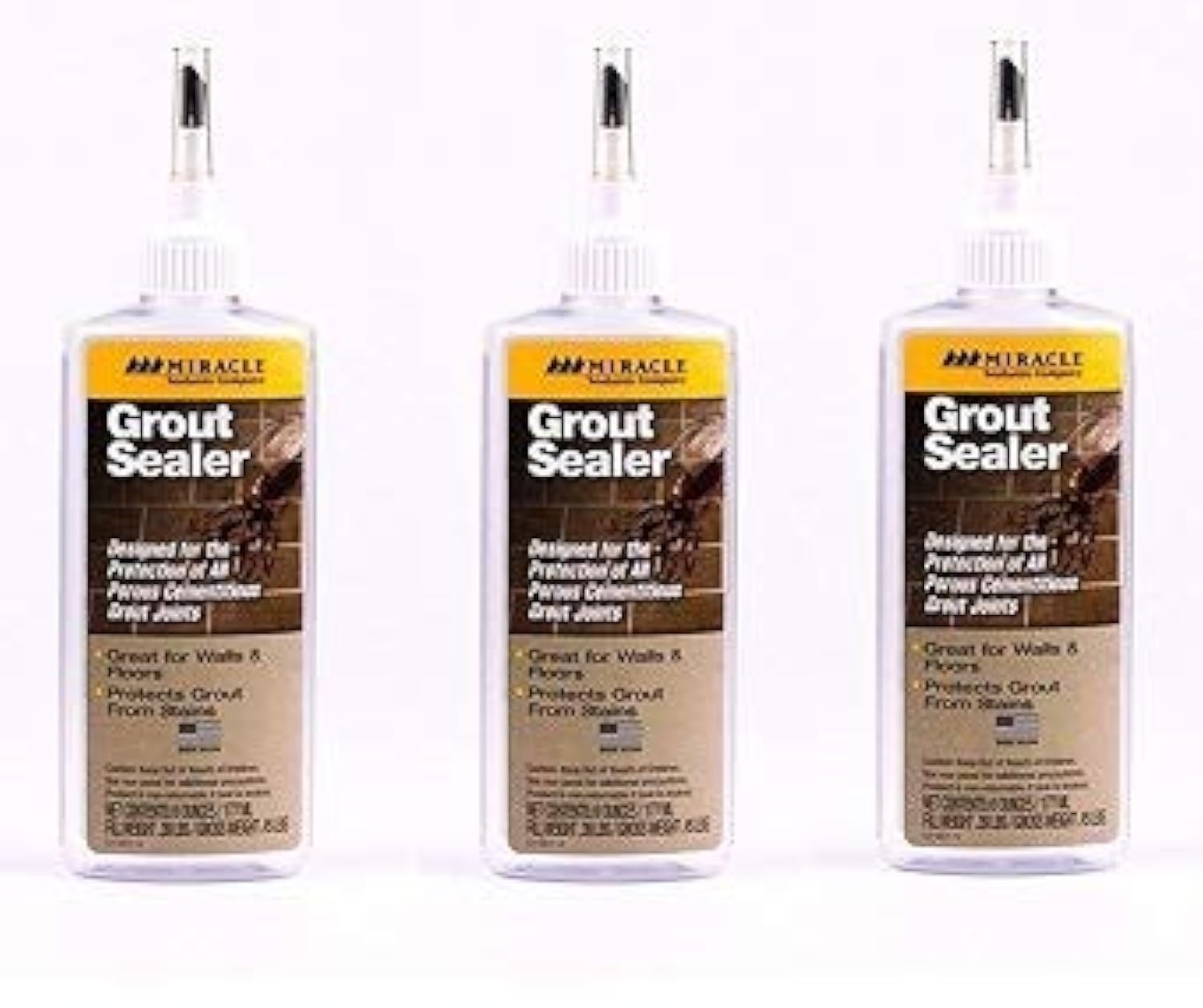 Miracle Sealants GRT SLR 6-Ounce Grout Sealer, 6-Ounce (Тhrее Расk)