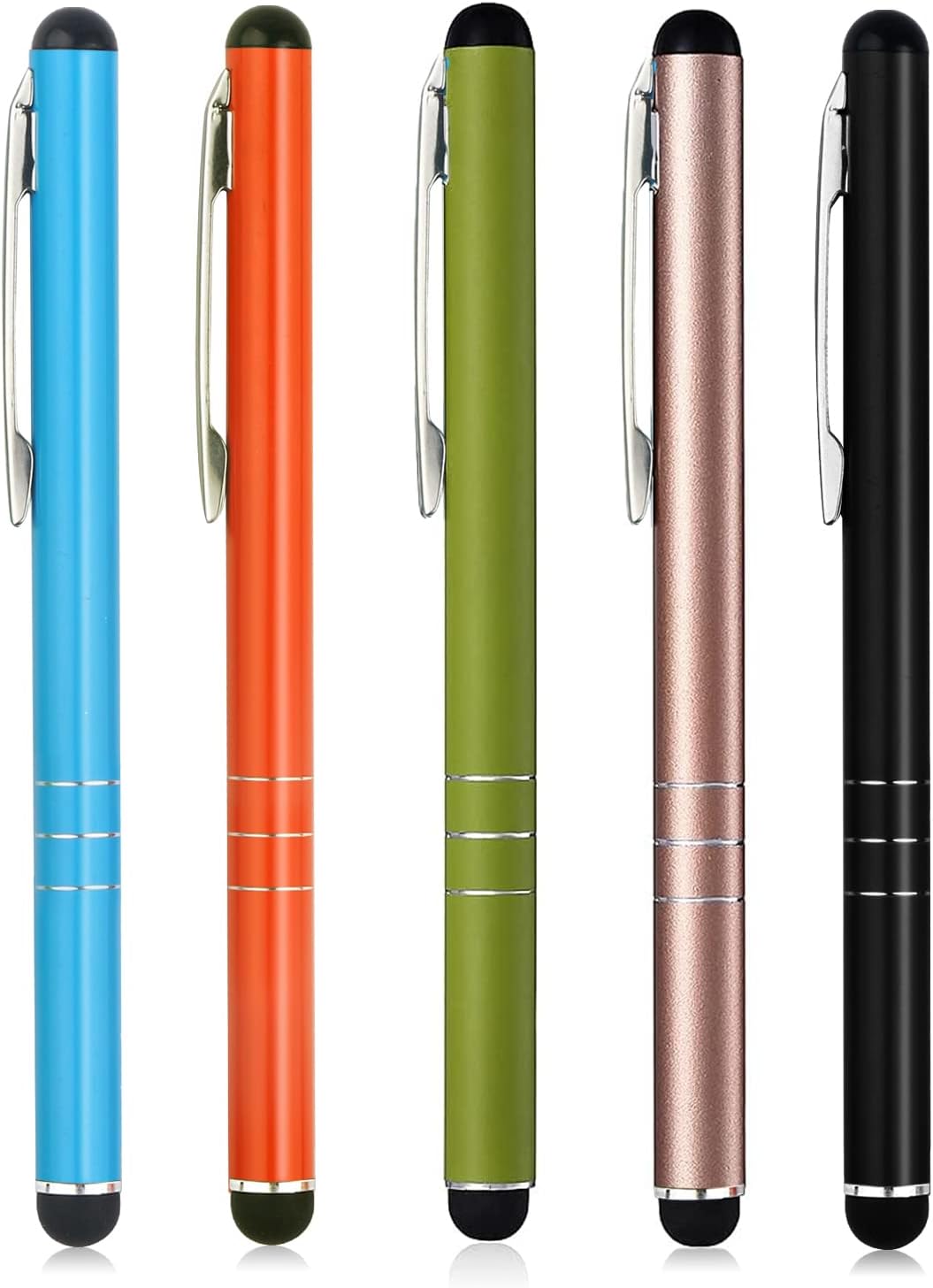 Stylus Pens for Touch Screens, 5 Pack Universal Capacitive Tablet Pen for iPhone, iPad Pro, Air, mini, Air, Samsung Galaxy, 5 Colours
