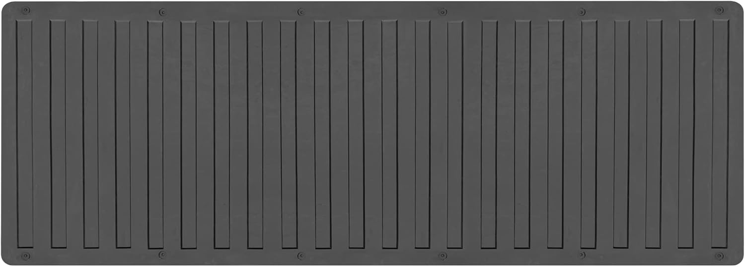 BDK-MT-600A Heavy-Duty Utility Truck Bed Tailgate Mat, 60" x 19.5" – Extra Thick Rubber Cargo Liner for Pickup Trucks with Universal Trim-to-Fit Design - Black