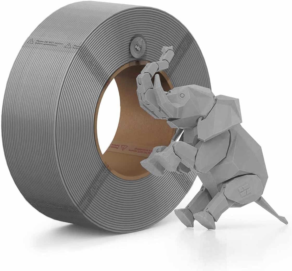 Bambu Lab PLA Filament Matte 3D Printer Filament 1.75mm PLA 1kg High Tenacity Eco Friendly - Gray (10103) - Refill