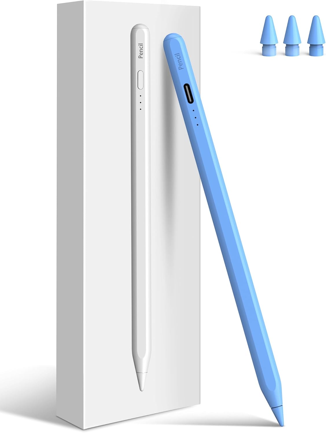 iPad Pencil 6th-11th Generation,10 Mins Fast Charge Stylus Pen,Palm Rejection&Tilt Sensitivity,Compatible with Apple Pencil 1st/2nd iPad Pro 11"/12.9"/M4, Air 3/4/5/M2/M3, Mini 5/6 Blue