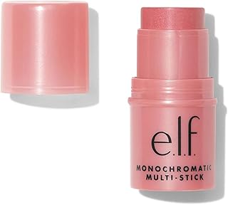 e.l.f. Monochromatic Multi Stick, Luxuriously Creamy & Blendable Color, For Eyes, Lips & Cheeks, Dazzling Peony, 0.155 Oz (4.4g)
