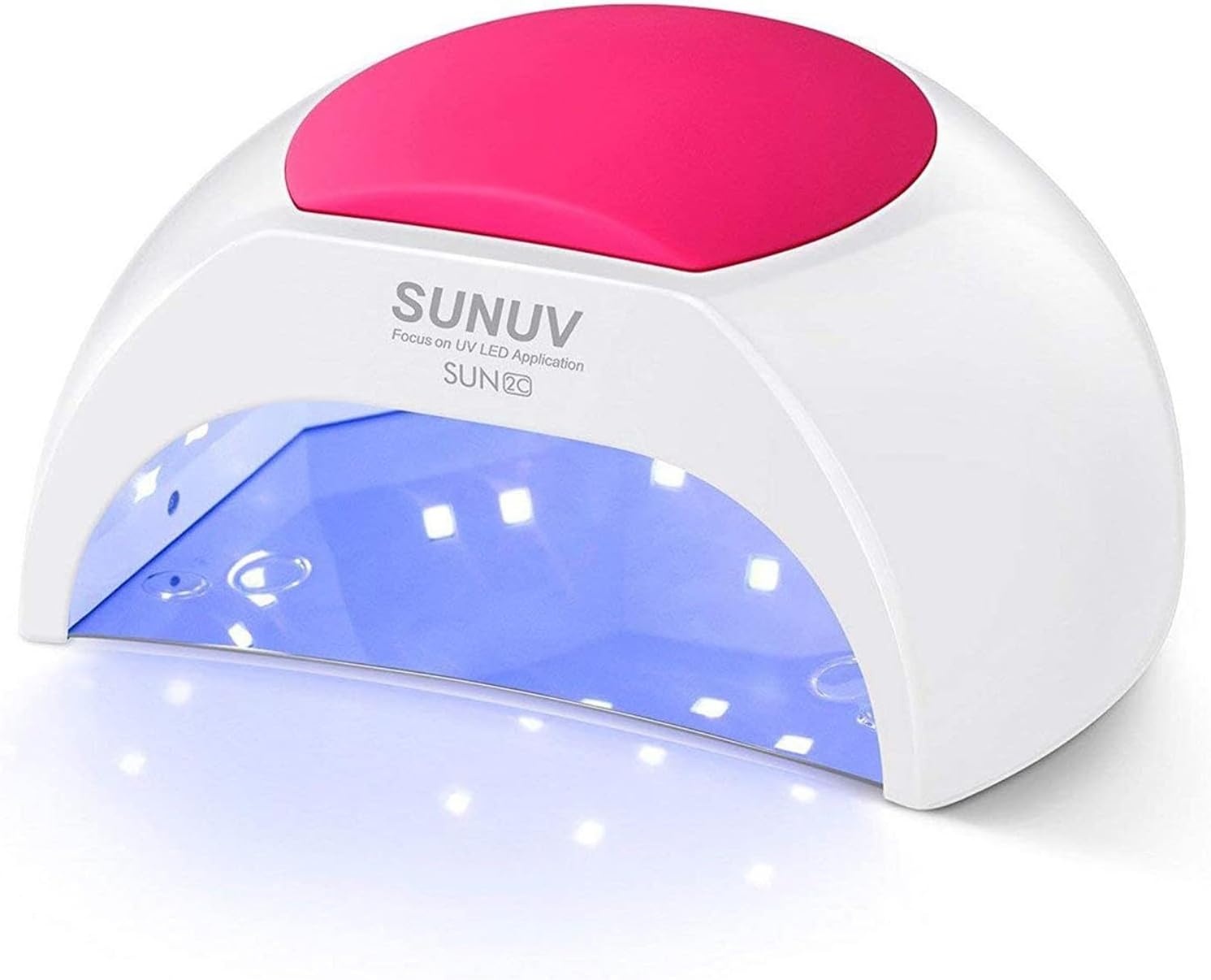SUNUV SUN2C UV Light for Nails, UV LED Nail Lamp with 4 Timer Settings, Curing Lights Compatible with All Gel Polish Rose