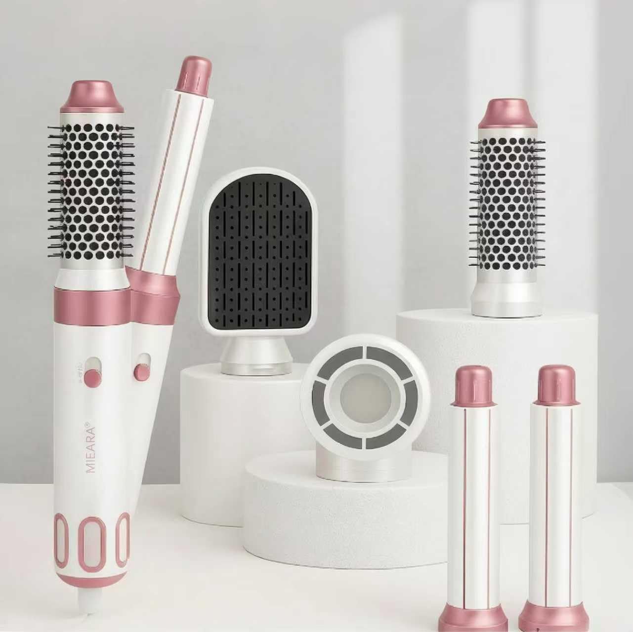 5 in 1 Hair Air Styler, Ionic Hair Dryer Brush Hot-Air Curlers, Multi Hair Styler, Blow Dryer for Fast Drying Straightening Volumizing Curling Styling