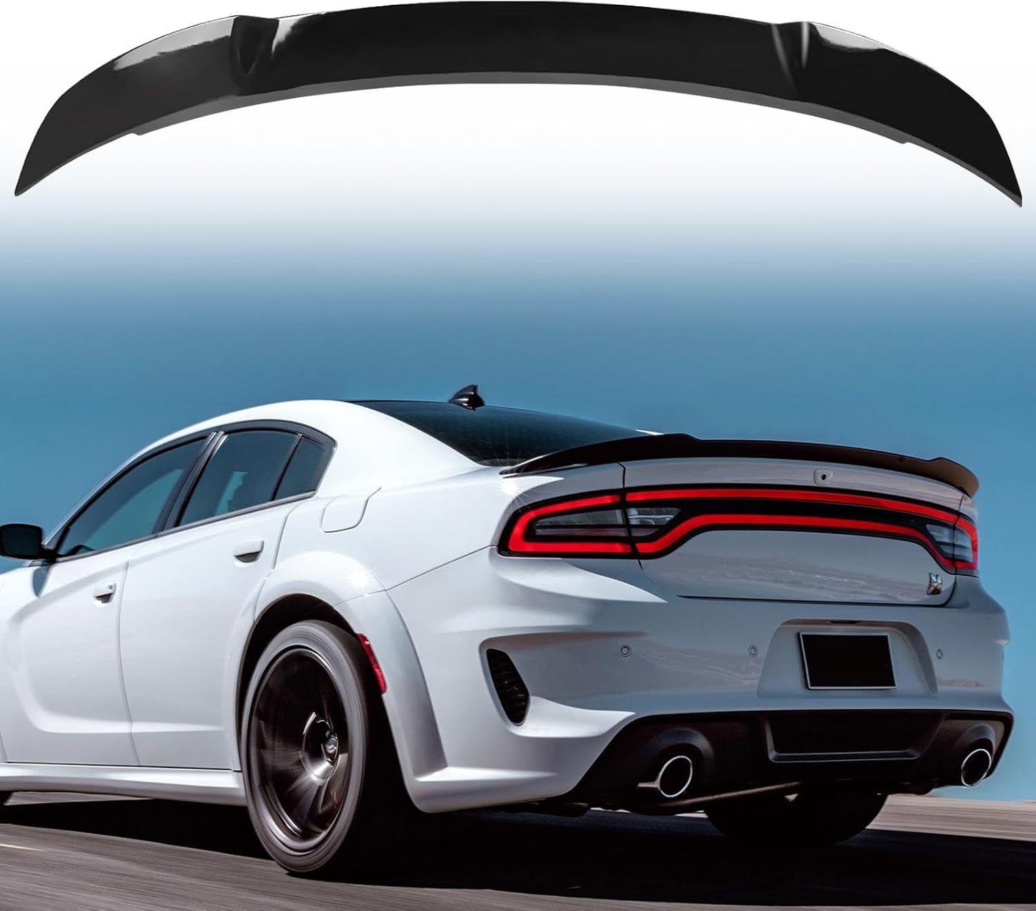 Rear Spoiler Compatible with Dodge Charger 2011-2022 RT SXT SRT Hellcat 5 Door,Rear Trunk Spoiler Carbon Fiber Style