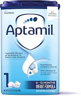 Aptamil Stage 1 Baby Formula, Milk Based Powder Infant Formula with DHA, Omega 3 & Prebiotics, 1.76 Pound (Pack of 1)